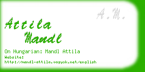 attila mandl business card